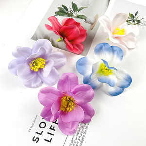 Fleurs artificielles de freesia, tête de fleur en soie de 9 cm de diamètre, pour décoration de mariage, accessoires de photographie, accessoires pour cheveux - Product Image 2