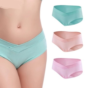 <span class=keywords><strong>Lot</strong></span> de sous-vêtements en coton pour femmes enceintes, culottes courtes de maternité à taille basse en forme de U, vêtements de grossesse - Product Image 3