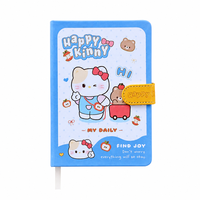 Cuaderno de Tapa Dura con Encuadernación Térmica, Diseño de Gato de Dibujos Animados, 32K B5, 132 Hojas, 80GSM, Kawaii, Diario, Regalo Escolar para Niños y Estudiantes
