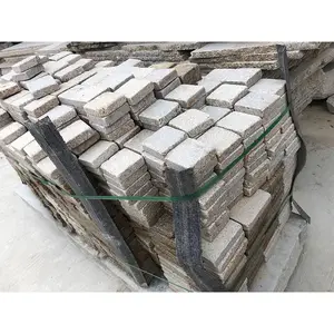 Lớn phiến đá lát sân vườn đường lái xe biệt thự lát đá millstone pavers cho đường lái xe ngoài trời Granite khối sàn màu be màu xám khối