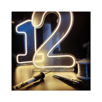 Winbo Dropshipping Led light up numéro petites lettres néon debout géant acrylique néon lettres 3 ft 4 ft