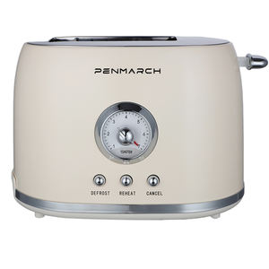 เครื่องปิ้งขนมปังสแตนเลสสไตล์เรโทรพร้อมตัวตั้งเวลาอัตโนมัติสำหรับขนมปังสองแผ่น ประหยัดพลังงานและประหยัดไฟ - Product Image 1