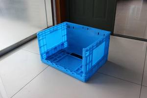 NEXARA Caisse en maille ventilée en plastique robuste Boîte de rangement solide et durable Caisse logistique pliable et empilable pour fruits et légumes - Product Image 2