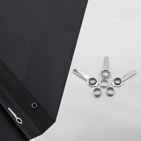Clips et œillets métalliques plats en nickel brillant pour dossiers et accessoires de classement