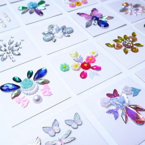 Lindas pegatinas decorativas DIY para pintar tatuajes <span class=keywords><strong>en</strong></span> cejas, cara y <span class=keywords><strong>frente</strong></span> para niñas, adolescentes y niños. - Product Image 3