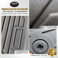 Karpet Mobil Grosir NRD TECH TPE BYD Atto 2 Yuan 2025 RHD Australia Custom Fit Tahan Air Semua Cuaca 3D Tepi Terangkat OEM