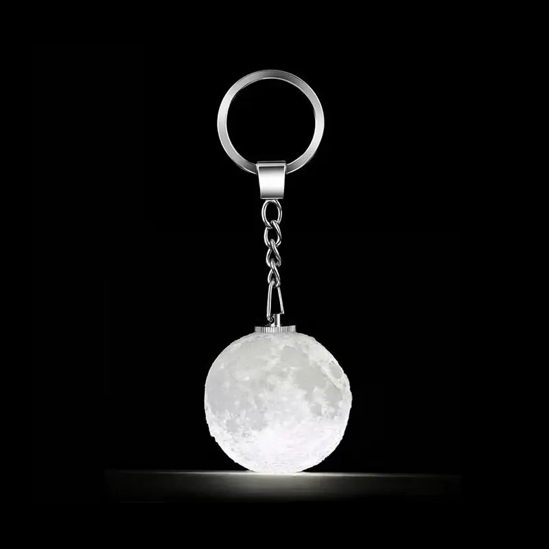 3D Luce Della Luna Portachiavi di materiale PLA borsa Decorazioni anello chiave