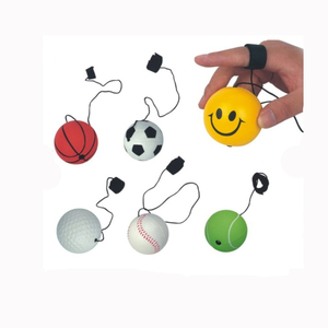 Balle anti-stress à presser en forme de Terre avec cordon yoyo - Product Image 6