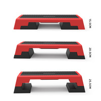 Plataforma de Step Aeróbico ZHOYA de 3 Niveles de Altura Ajustable, 101 cm, Antideslizante, 15.5-25.5 cm, Tabla de Ejercicios para Gimnasio y Hogar