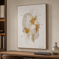 Art abstrait fait main en techniques mixtes avec éléments en ruban, peintures à l'huile sur toile, décoration murale pour la maison