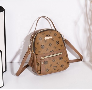 Luxury Designer Inspired Monogram Print <b>Backpack</b> Women Casual Travel School Shoulder Bag Wholesale 2 Sizes Available - Product Image 3