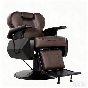 Fauteuil de barbier inclinable - Fauteuil de styliste de salon réglable en hauteur et pivotant - Product Image 3