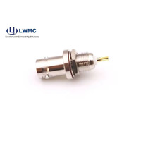 Conector coaxial de cable hembra/macho BNC, mamparo hembra BNC recto montado con olla de soldadura