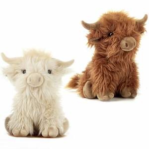 Peluche super douce d'animal en peluche de vache brune des Highlands personnalisée de Offres Spéciales avec des techniques brodées de remplissage de coton de pp - Product Image 2