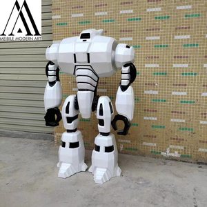Teen Storefront Attraction Sci-Fi Decoration <strong>Model</strong> OEM Resin White Mecha Statue <strong>Craft</strong> Manufacturer for Theme Park Installation - Product Image 1