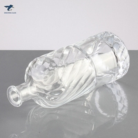 Super Flint 500ml 750ml Vodka Whisky Rhum Gin Bouteille en verre Gravure Bouteilles en verre