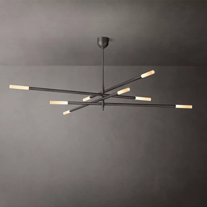 Lámpara <span class=keywords><strong>de</strong></span> Araña Móvil RHOEM <span class=keywords><strong>Rousseau</strong></span> <span class=keywords><strong>de</strong></span> 8 Luces con Varillas Grabadas, Lámpara <span class=keywords><strong>de</strong></span> Araña para Sala <span class=keywords><strong>de</strong></span> Estar, Escalera, Decoración del Hogar - Product Image 4