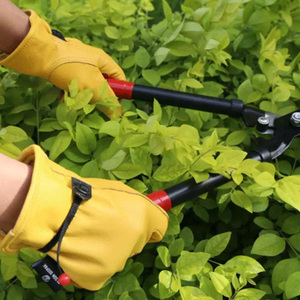 Guantes de trabajo de seguridad de cuero de vaca, manopla de Palma reforzada de alta resistencia, antideslizante, resistente al corte, China - Product Image 5