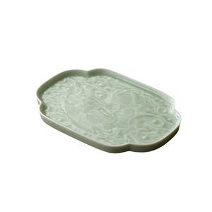 Guanlan <b>Ceramics</b> Begonia Fruit <b>Plate</b> Irregular Porcelain Tea Snack <b>Plate</b> Home Party Use - Product Image 4