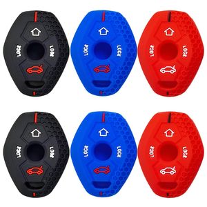 Para coche antiguo <span class=keywords><strong>BMW</strong></span> E34 E36 E38 E39 E46 motocicleta E53 tablero recto 4 teclas diseño de panal funda protectora de silicona para llave - Product Image 2