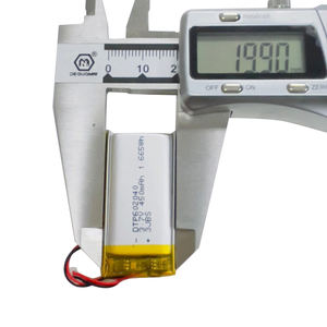 Литиевые батареи DTP 602040 3,7 В 450 мАч литий-полимерная аккумуляторная <span class=keywords><strong>502040</strong></span> 702040 802040 902040 литий-полимерная аккумуляторная батарея на заказ 20*40 мм - Product Image 2