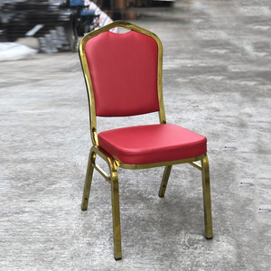 Hotel Chair Aluminum Stackable Upholstered Velvet <b>Foam</b> Filled Indoor Use MHJ-HS14 - Product Image 2