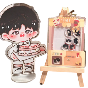 Porte-clés transparent à double face de marque Anime Ornements humains en acrylique <span class=keywords><strong>avec</strong></span> pendentif à bascule entourant une étoile Matériau plastique - Product Image 3