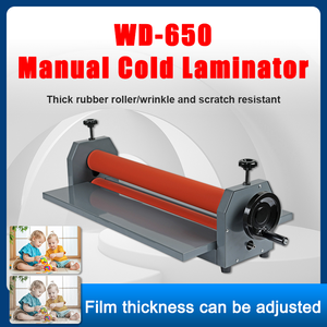 Machine à plastifier manuelle à froid WD-650, vente chaude, 650 mm/25,5 pouces, <span class=keywords><strong>plastifieuse</strong></span> de bureau pour papier A4/A6/A3/A5 - Product Image 2