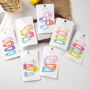 4件套混色甜美多彩的bb夹，适合小女孩儿童侧刘海金属发夹 - Product Image 1