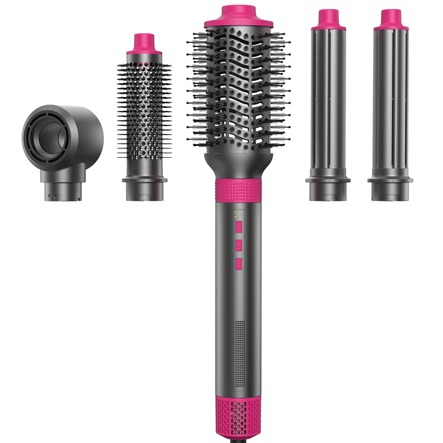 MeStar 5-in-1 High-Speed Bldc Brushless Hair Dryer Set Auto Air Curler Iron Straightener Comb Hot & Cold Air Brush Multi Styler