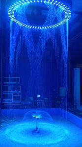 Fabrika özel çift paslanmaz çelik Modern su perdesi sistemi halka çeşme açık Landmark sprey Yanyi Waterscape marka - Product Image 5