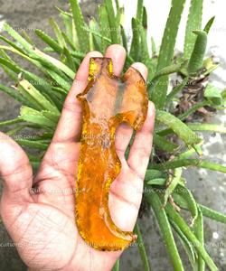 Couteau rituel en obsidienne de style hache en verre jaune taillé à la main de haute qualité, 5 à 6,5 pouces, couteau en pierre précieuse naturelle - Product Image 5