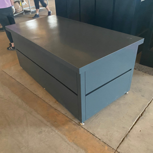 Haman Boîte <span class=keywords><strong>de</strong></span> rangement pour <span class=keywords><strong>jardin</strong></span>, boîte à coussins, <span class=keywords><strong>coffre</strong></span>, métal imperméable, <span class=keywords><strong>acier</strong></span> galvanisé 69x165x85cm 692l - Product Image 1