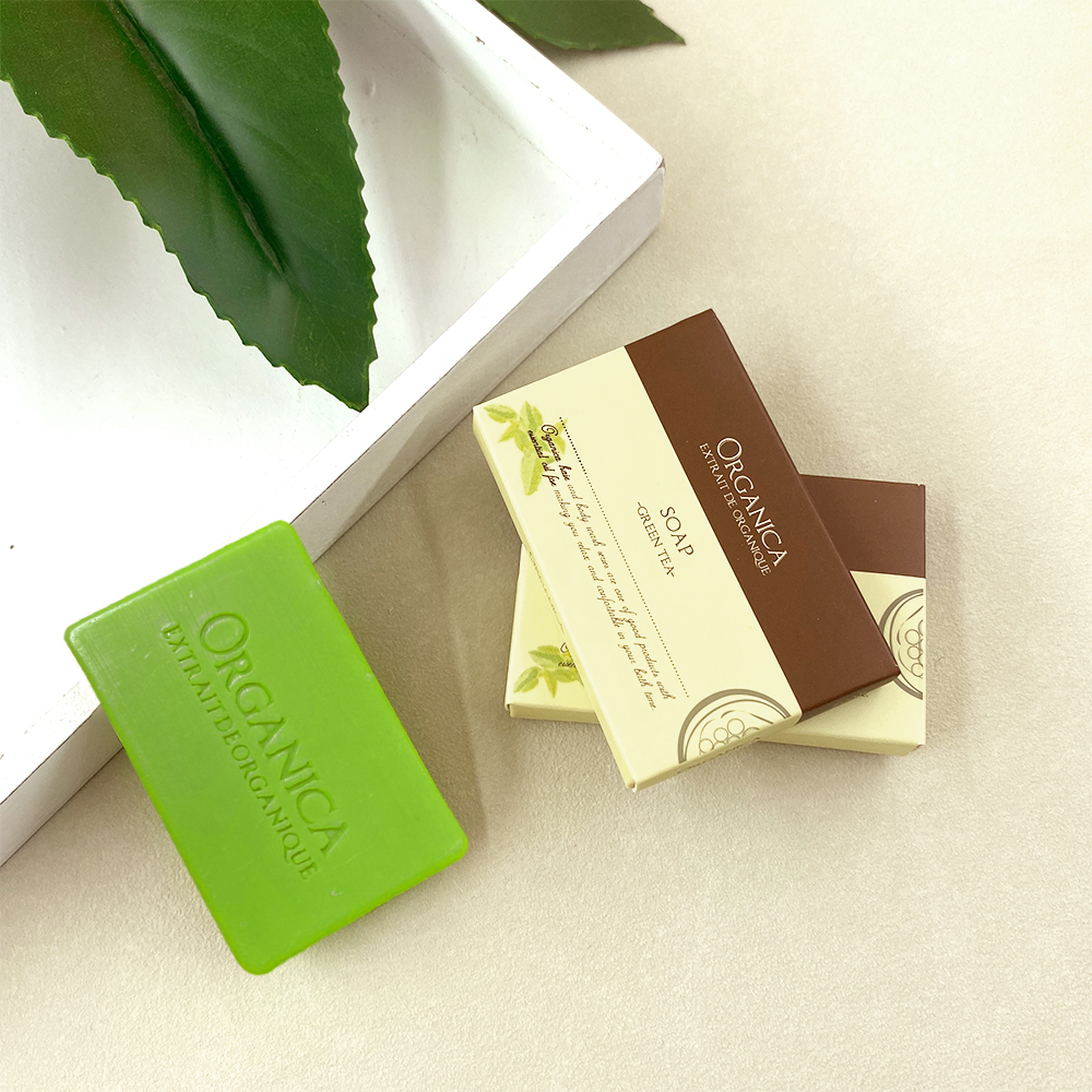 Производитель OEM ODM, Зеленый органический чистый натуральный чай, ароматизатор для использования в отеле, мыло для ванны