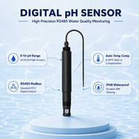 Sonde de pH numérique RS485 Modbus RTU avec mesure de température 0-14 pH, sonde ABS pour la surveillance en ligne de l'eau