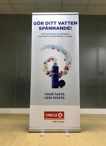 Qualité Marque De Luxe Waterdrop Base Pull-up Banner Stand Europe Type Roll-up Display Board - Product Image 2