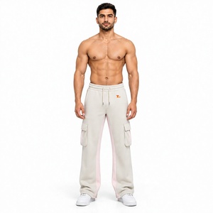 Mens Flare <b>Jogger</b> Pants Premium Casual Soft Cotton Blend Relaxed Sweatpants Elastic Waist <b>Wide</b> <b>Leg</b> Long Pants Comfortable - Product Image 1