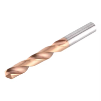 Foret en acier au tungstène à queue droite HRC55 pour outil de perçage CNC haute vitesse, coupe d'acier allié