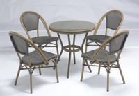 Ensemble table et chaises de patio de jardin extérieur en aluminium de haute qualité