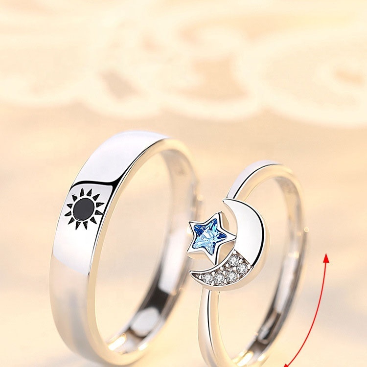 Inlaid Crystal Adjustable Ring for Women Teen - SC Jewelry