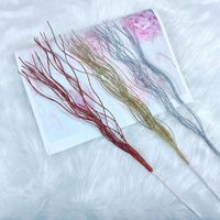 43cm Gold Glitzer-Lametta-Beerenzweig, Weihnachtsbaumschmuck, Neujahrs-Partydekoration mit Glitzer-Beerenzweig
