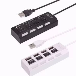 4Usb <b>Hub</b> Charger With Independent <b>Power</b> Switch Button Usb 2.0 <b>Hub</b> for Charging Desktop Laptop Extension for PC - Product Image 1