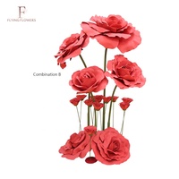 Hoge Kwaliteit Moderne Stijl Gigantische Staande Papieren Bloemen China 'S Decoratieve Kunstmatige Eva Foam Bloemen Voor Bruiloft Decoraties
