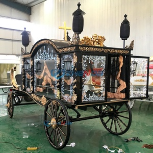 Top Ranking Funeral Hearse Manufacturer /Golden Cross Electric Horse Hearse/Luxury Hearse Carriage - Product Image 3