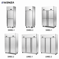 Congélateur vertical commercial à trois portes 1500L 1700L en acier inoxydable pour restaurant