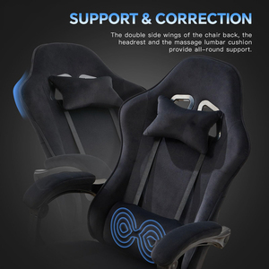 <span class=keywords><strong>Chaise</strong></span> de jeu Silla Gamer avec repose-pieds, support lombaire et appui-tête, chaises d'ordinateur à hauteur réglable, <span class=keywords><strong>chaise</strong></span> de jeu en tissu - Product Image 5