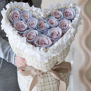 Chine Vente en gros Beauté créative Rose <span class=keywords><strong>éternel</strong></span>le Fleur préservée Cadeaux Mariage Bouquet de fleurs préservées pour filles Dames - Product Image 2