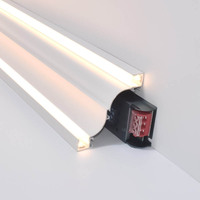 Profilé LED en aluminium au design moderne pour éclairage d'angle spécifique aux projets, idéal pour la décoration de plafonds d'hôtels, en métal, vente en gros