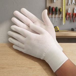 Guantes Antiestáticos Blancos SI SI-223W ESD, Suaves, de Nylon + Poliéster, Resistividad Superficial de 10e6-7 Ohm/cuadrado, Tallas S~XXL - Product Image 3