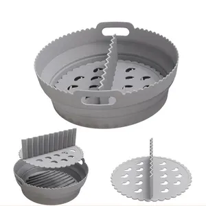 New Hot Sales High Quality Multi Functional Dividing Folding Silicone Pot Liner With Spacer In Kit For Air Fryer Ninja